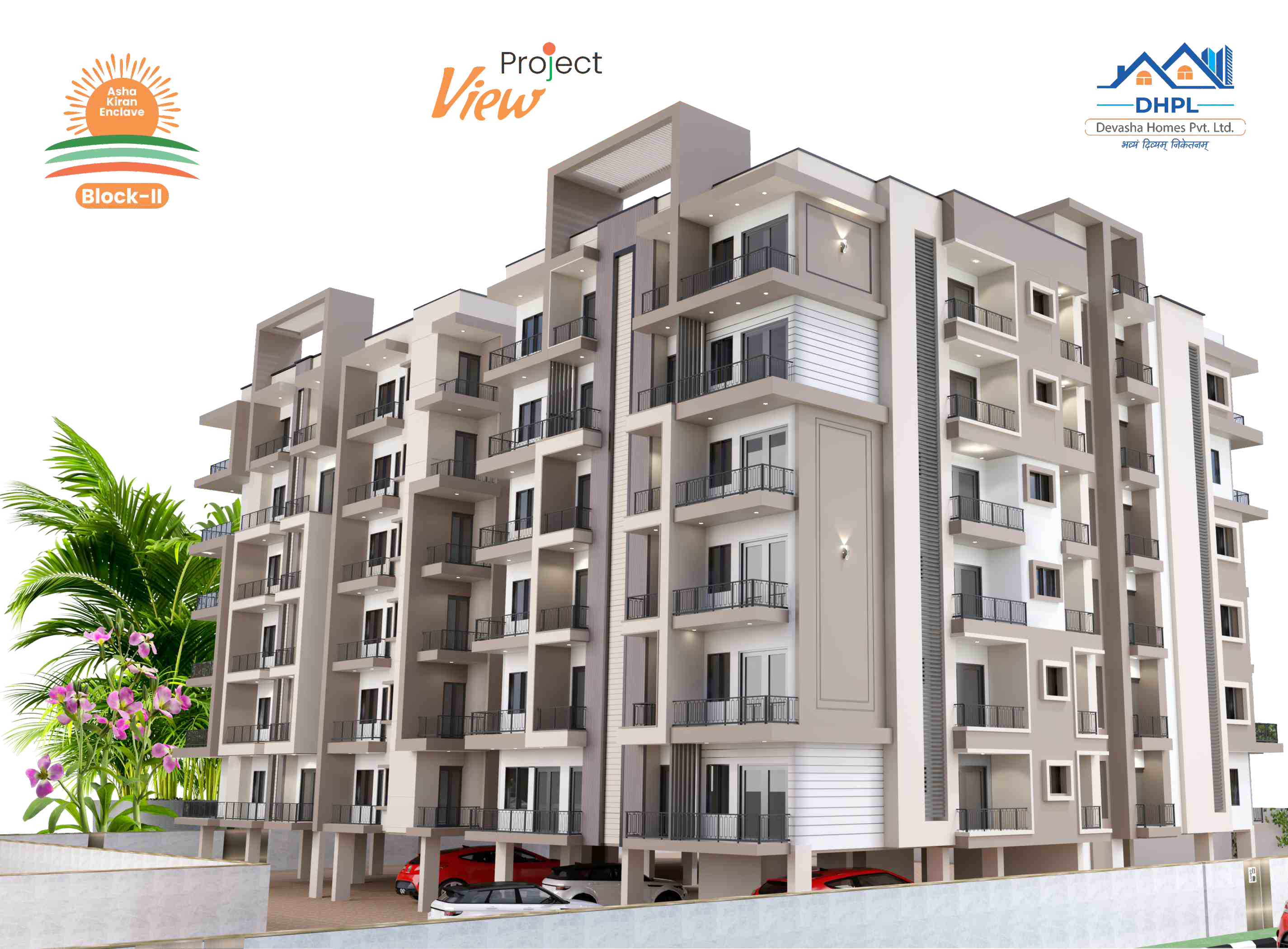 Asha Kiran Enclave Block-II 3D Elevation